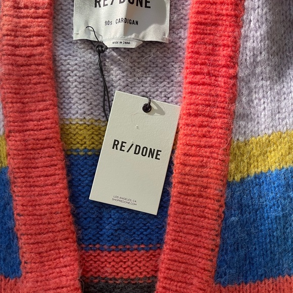 NWT Re/Done 90s Oversized Cardigan Sweater Size M - Picture 12 of 14